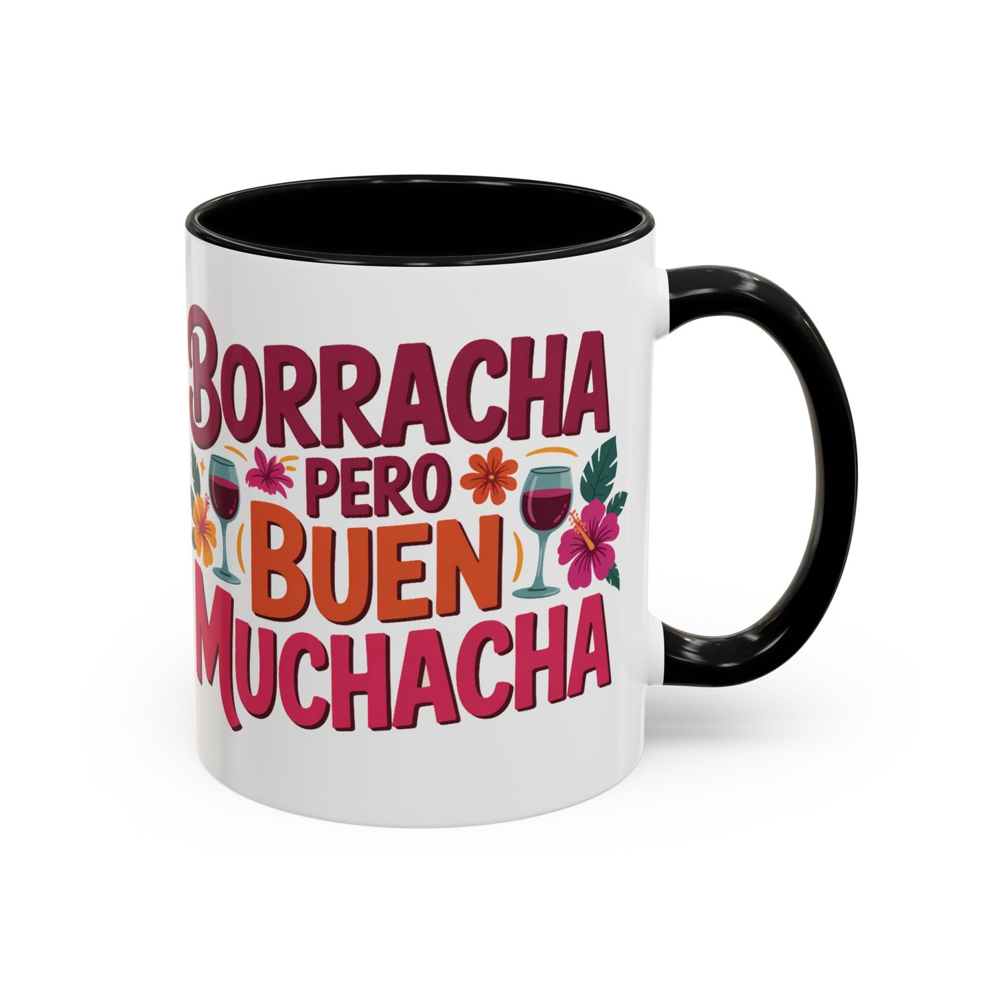 Borracha Mug - Funny Latino Gift Coffee Cup - Drunk Latina Party Girl Taza - Hispanic Heritage Drinking Mug