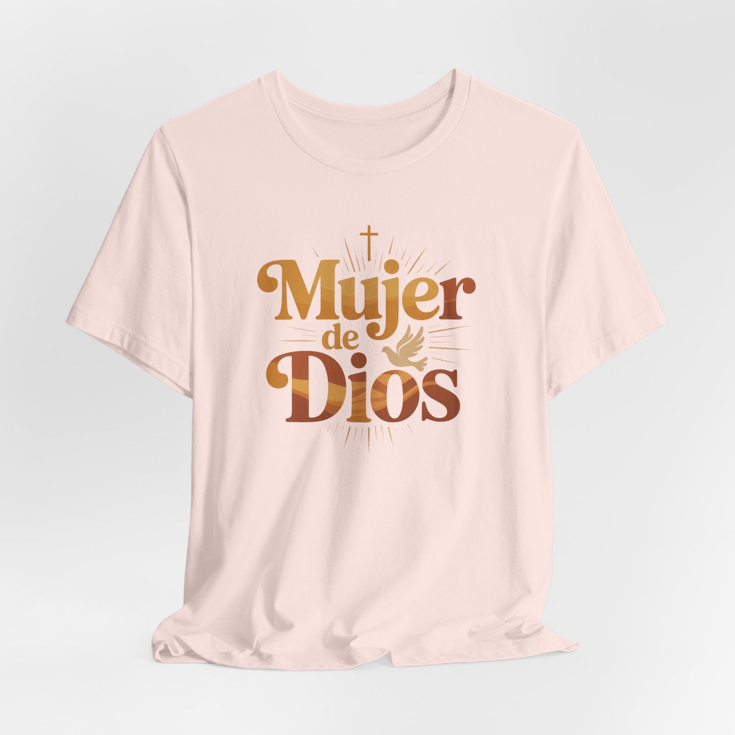 Mujer de Dios T-Shirt - Spanish Faith Tee for Christian Latina Women - Religious Gift Camisa Bendecida