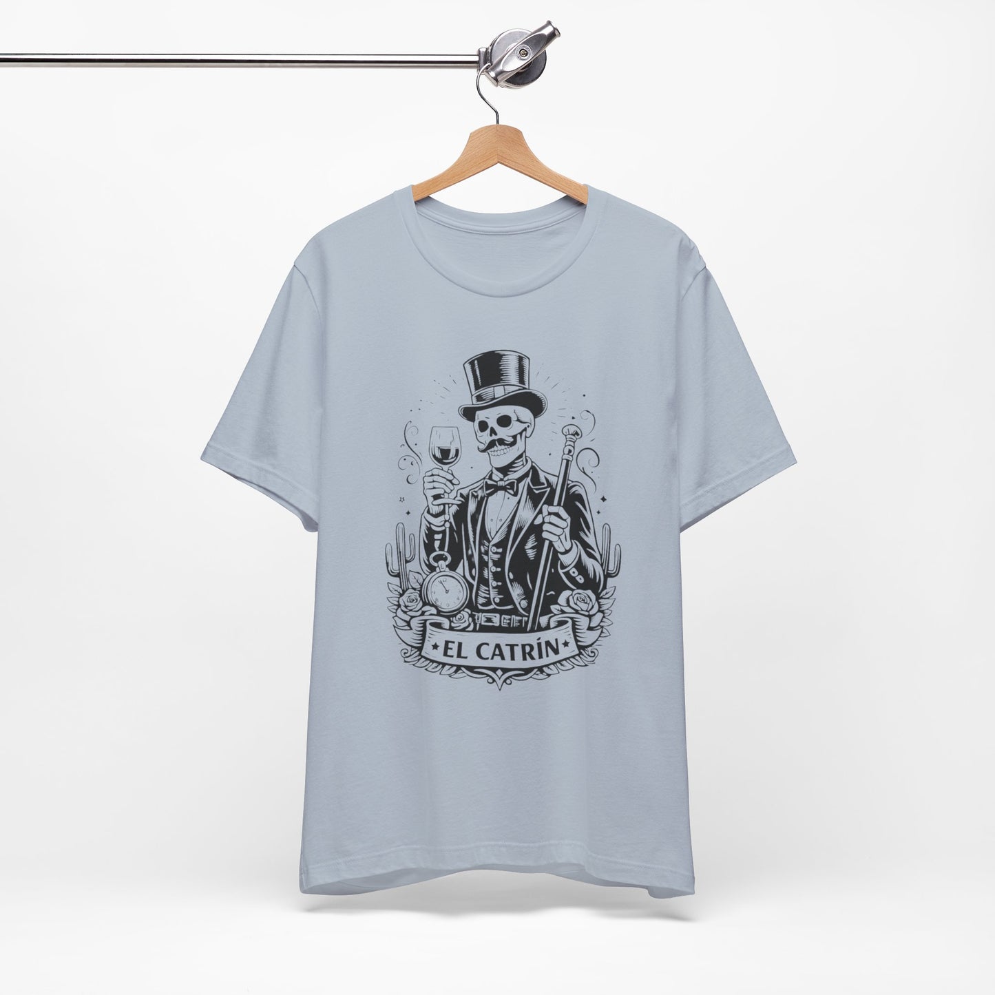 El Catrin T-Shirt - Mexican Skull Dia de los Muertos Tee - Latino Heritage Gift - Calavera Skeleton Art Shirt