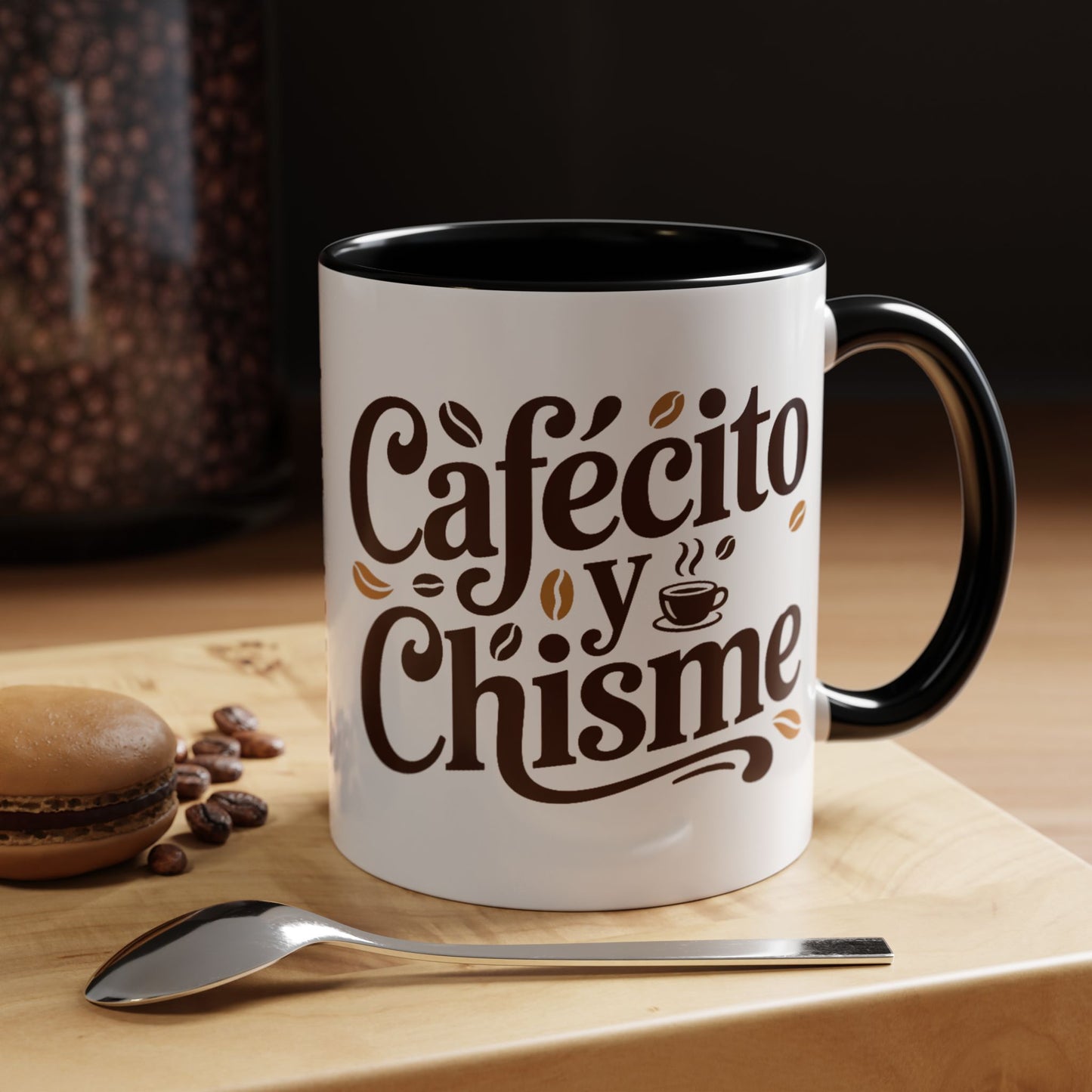 Cafe y Chisme Mug - Latino Culture Coffee Cup Gift for Latina Chismosa - Spanish Saying Hispanic Humor Cafecito Vibes