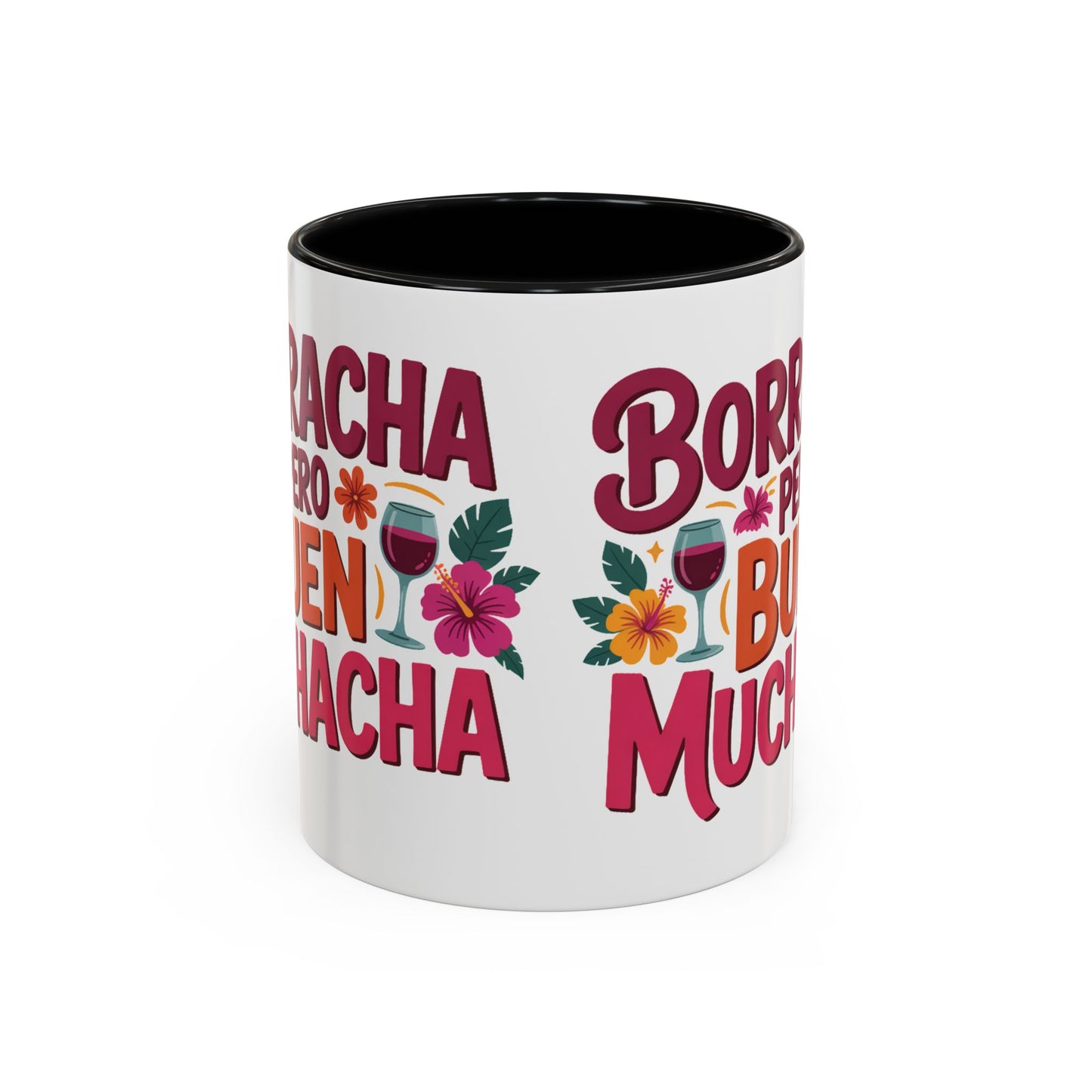 Borracha Mug - Funny Latino Gift Coffee Cup - Drunk Latina Party Girl Taza - Hispanic Heritage Drinking Mug