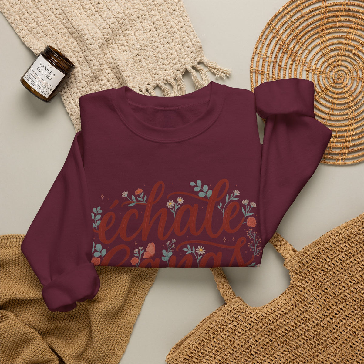 Echale Ganas Sweatshirt - Latina Motivational Gift - Spanish Inspirational Pullover for Her - Latina Pride Sudadera