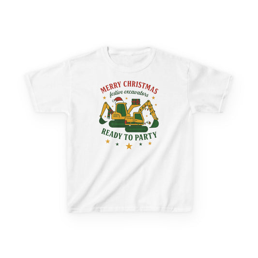 Christmas Excavator Kids shirt