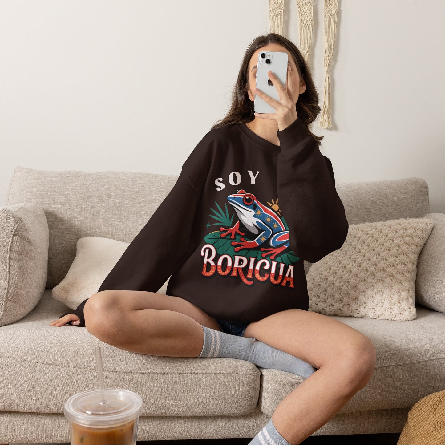 Boricua Sweatshirt - Puerto Rican Pride Hoodie Gift - Orgullo Boricua - PR Pride Wear - Isla del Encanto Clothing