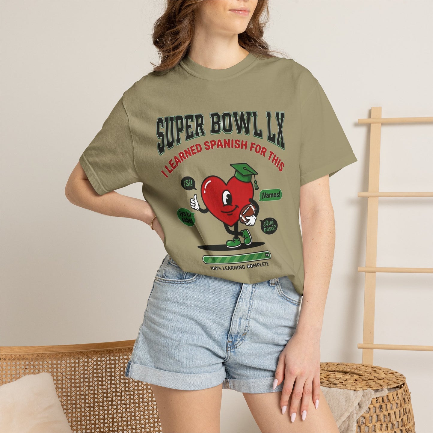 Funny Game Day Shirt, SNL I learned Spanish for This Shirt, Duolingo Joke Tee, Comfort Colors Bilingual Tee