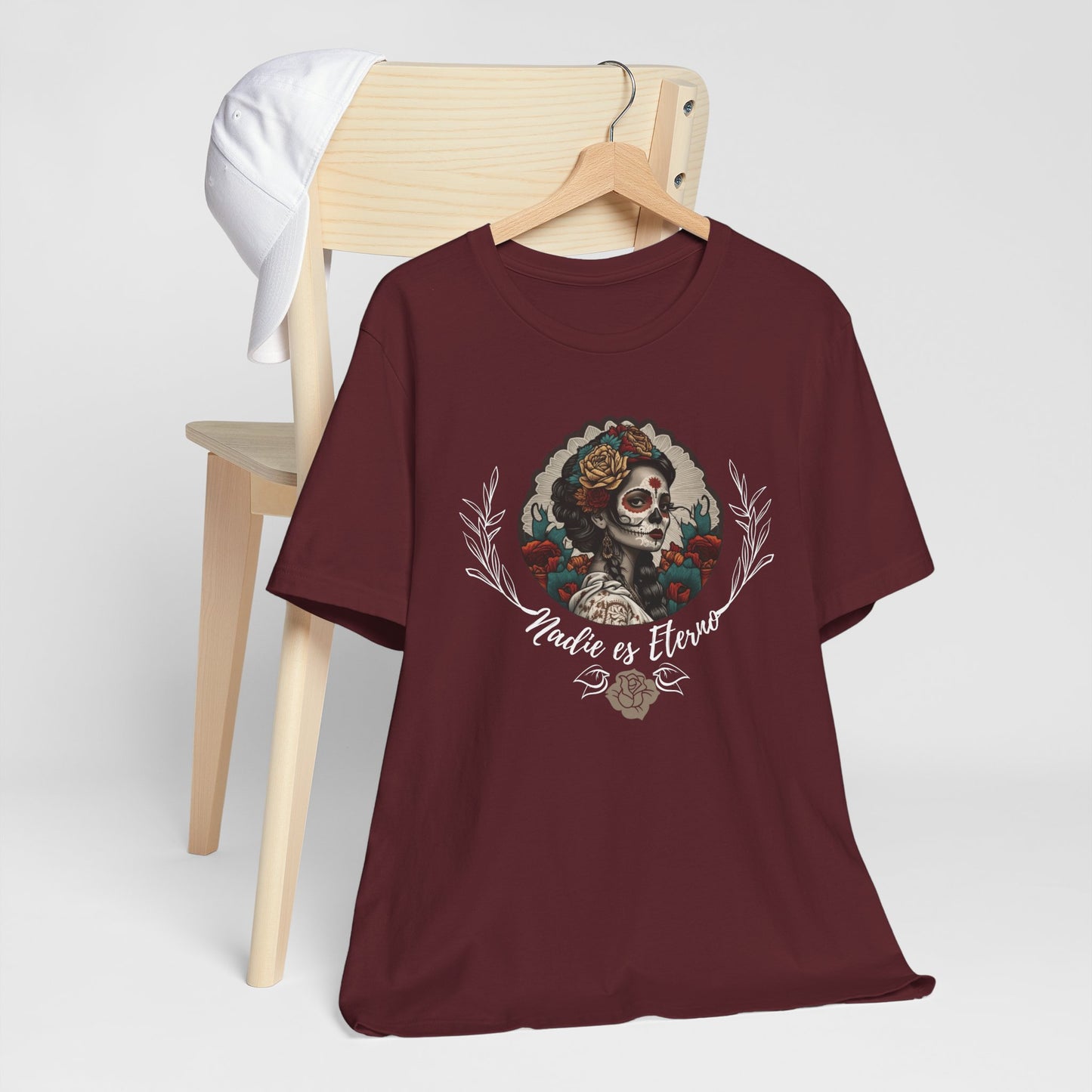 La Catrina Shirt Dia de Los Muertos Calavera Nadie Es Eterno