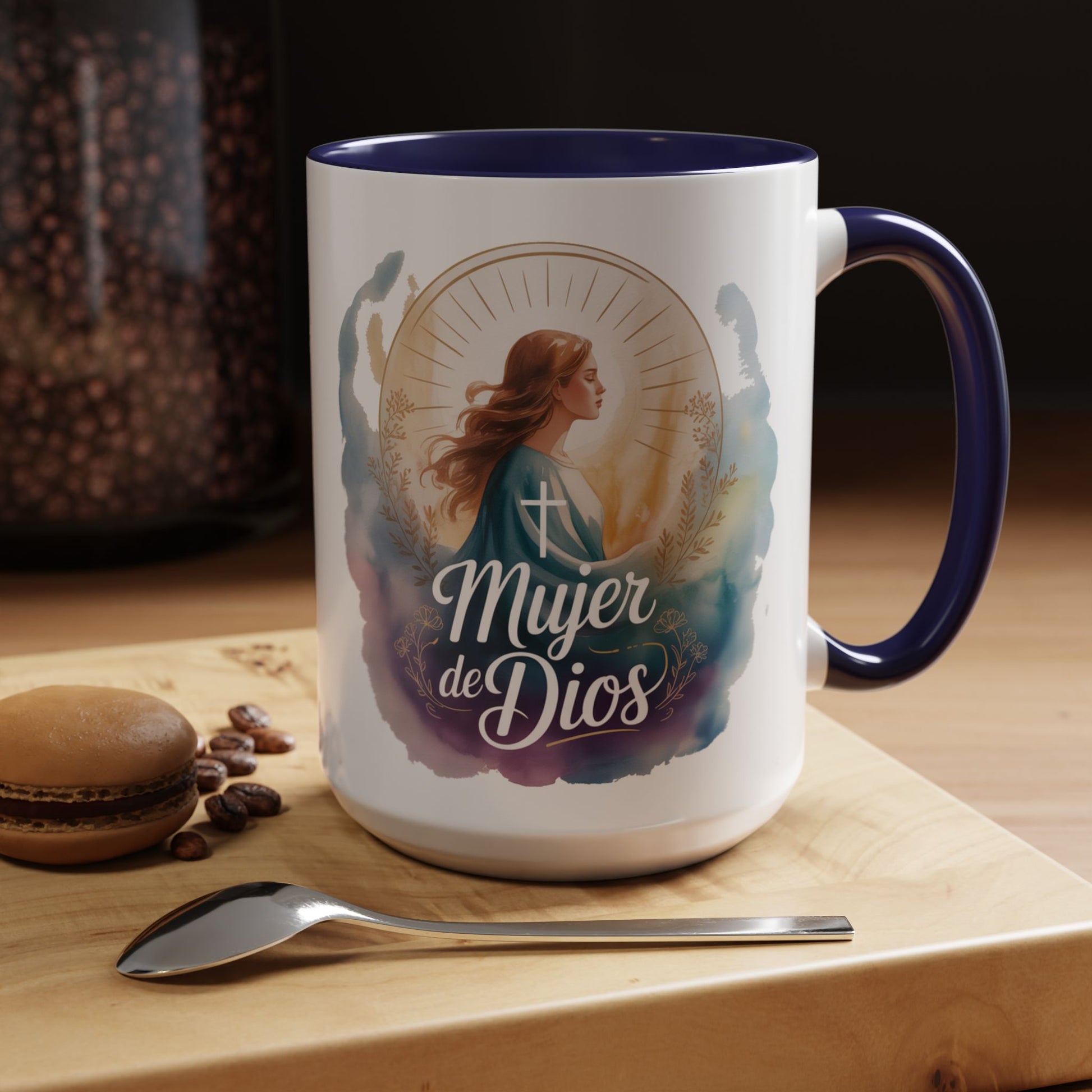 Mujer de Dios Mug — Faith Coffee Cup for Christian Latina Women, Catholic Gift, Inspirational Spanish Religious Mug (view 4 of 8)