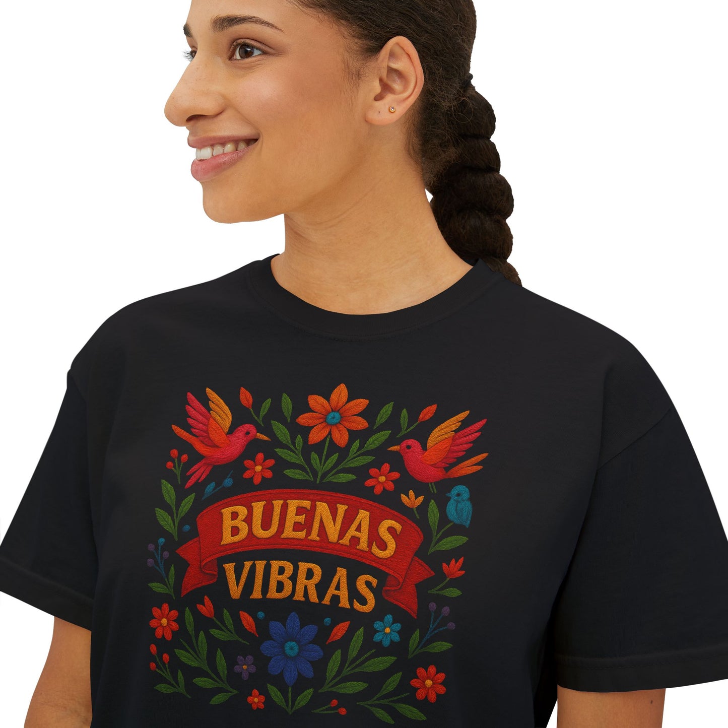 Buenas Vibras and Birds Women's Boxy Tee
