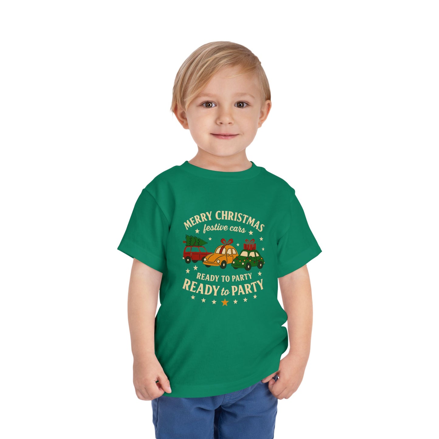 Christmas Cars Toddler Short Sleeve Tee