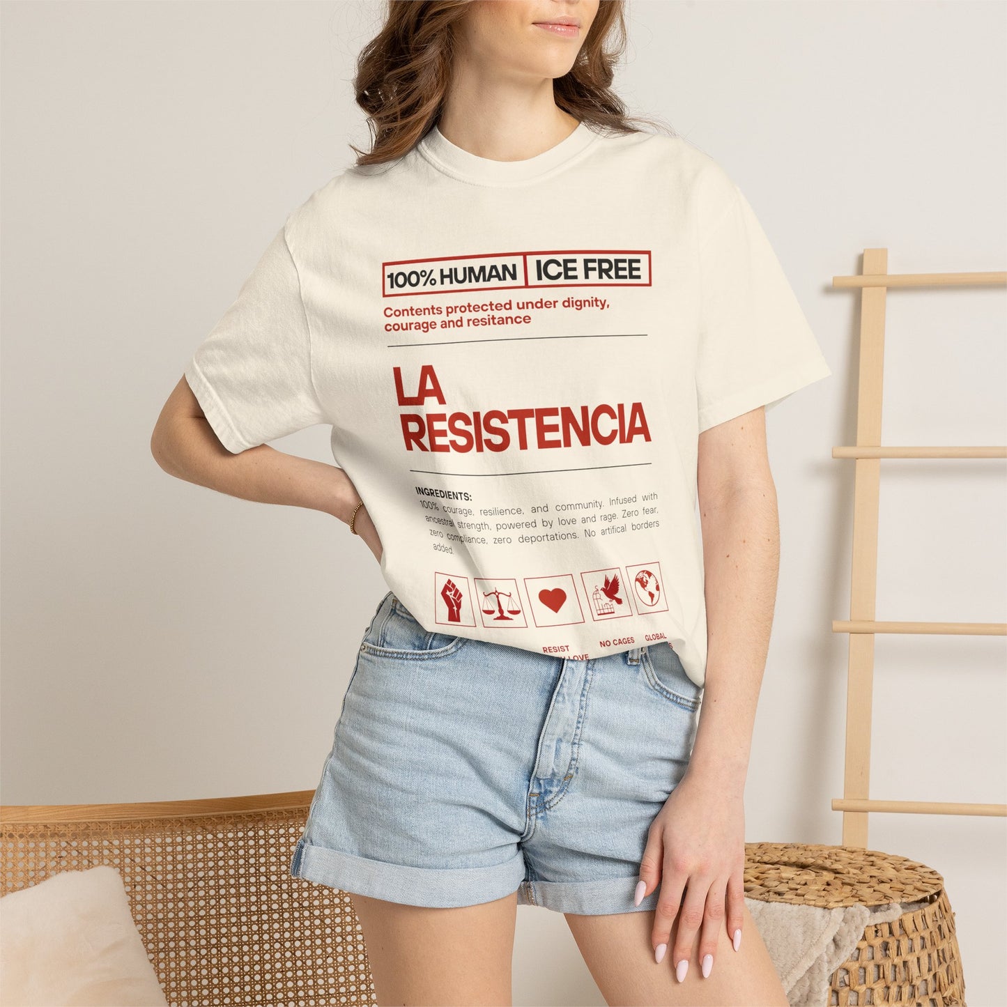 La Resistencia ICE FREE Shirt | Immigrant Shirt Activites Tee |  Political Shirt | Bilingual Shirt