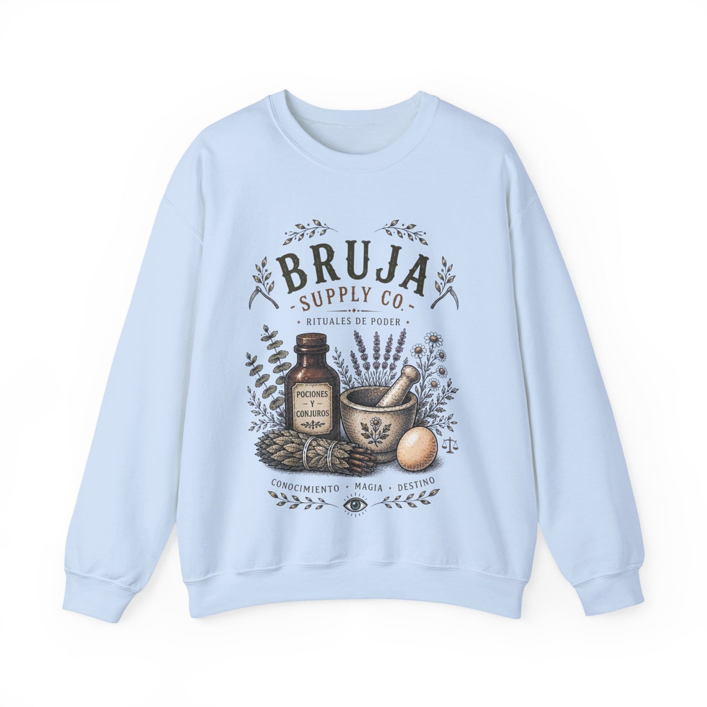 Bruja Sweatshirt - Latina Witch Magic Power Sudadera - Spanish Gift for Her - Bruja Vibes Only - Latina Pride Clothing