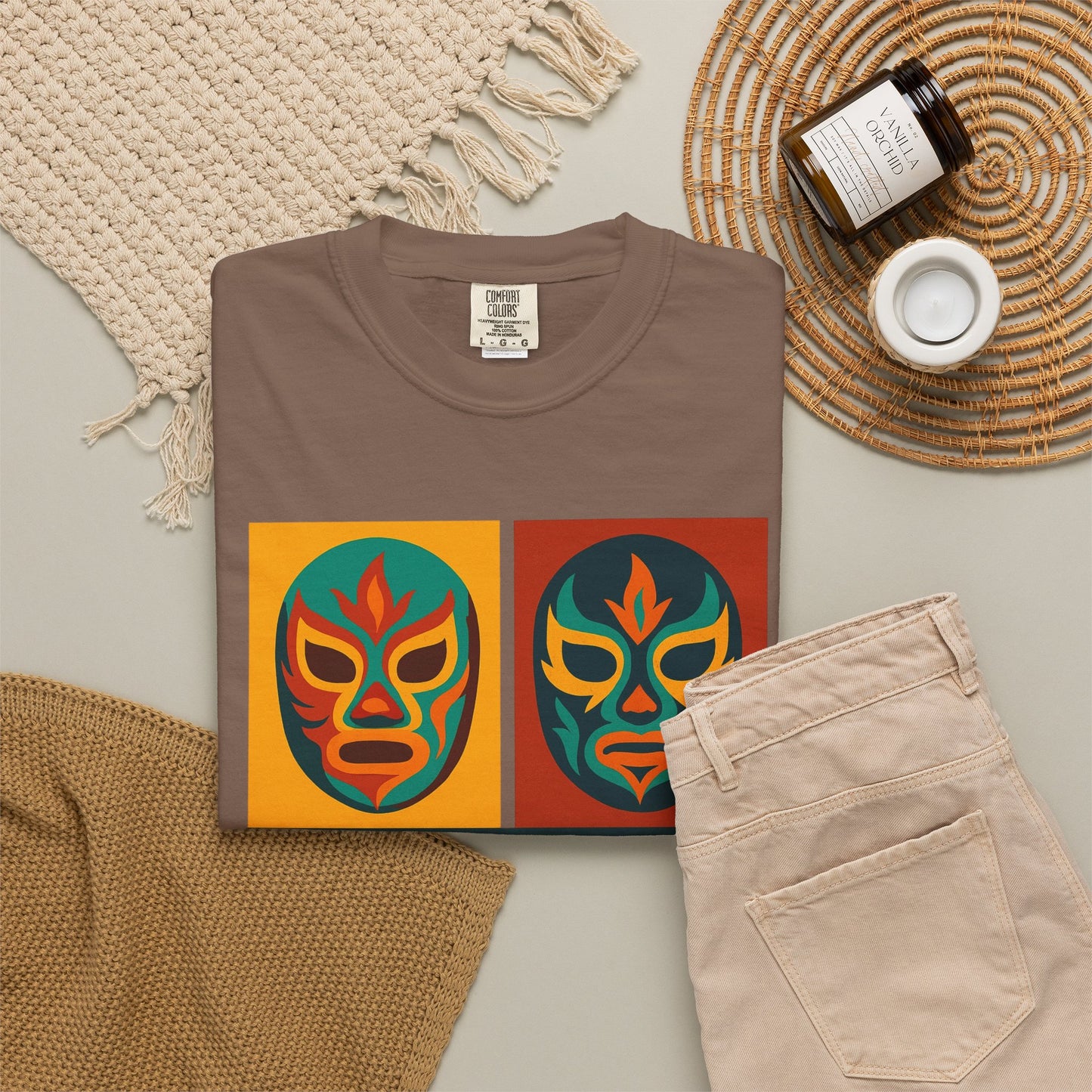 Colorful Luchador T-Shirt, Mexican Wrestling Tee, Lucha Libre Shirt, Unisex Top, Cinco de Mayo Gift, Festival Apparel