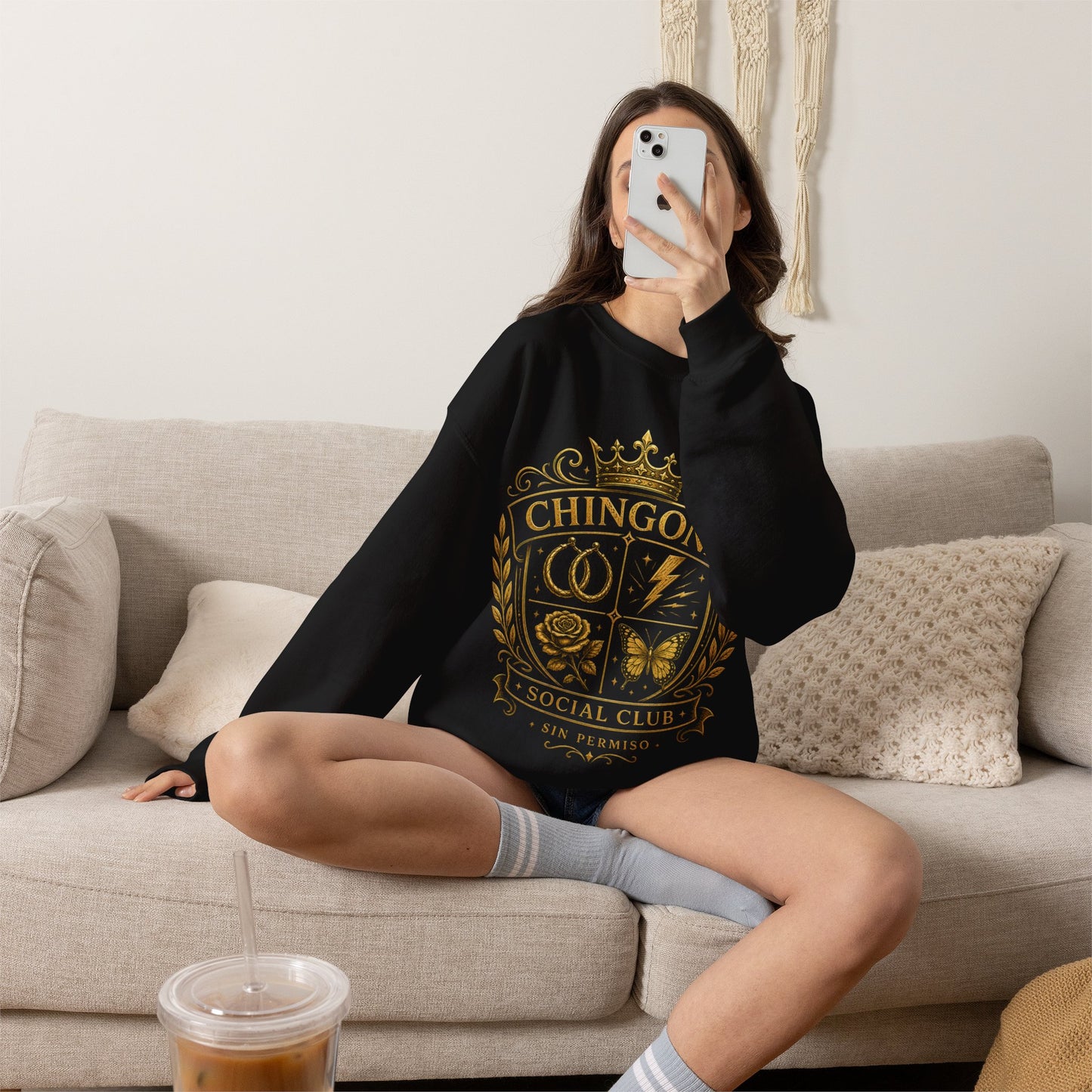 Chingona Comadre Energy Sweatshirt - Latina Gift for Her - Regalos para Mujer - Latina Pride Sudadera