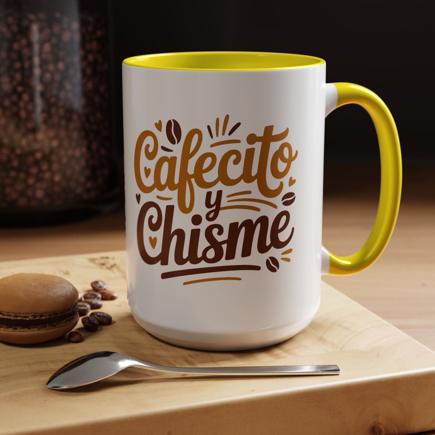 Cafe y Chisme Mug - Latino Coffee Culture Gift - Hispanic Kitchen Decor - Chisme Time Cup - Cafecito Lover Present