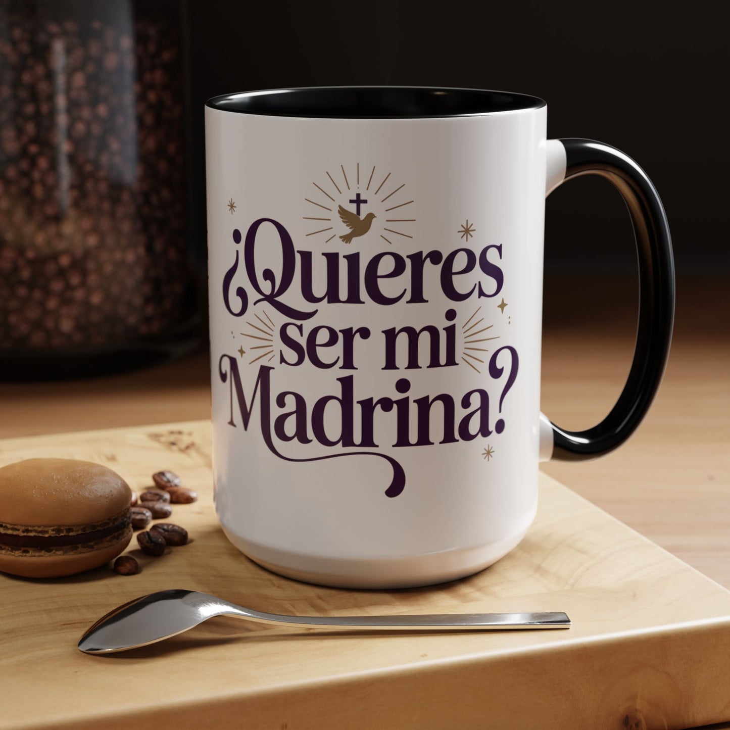 Quieres Ser mi Madrina Mug - Hispanic Godmother Gift - Latino Family Mug - Madrina Regalo - Bautizo Gift for Madrina Amor