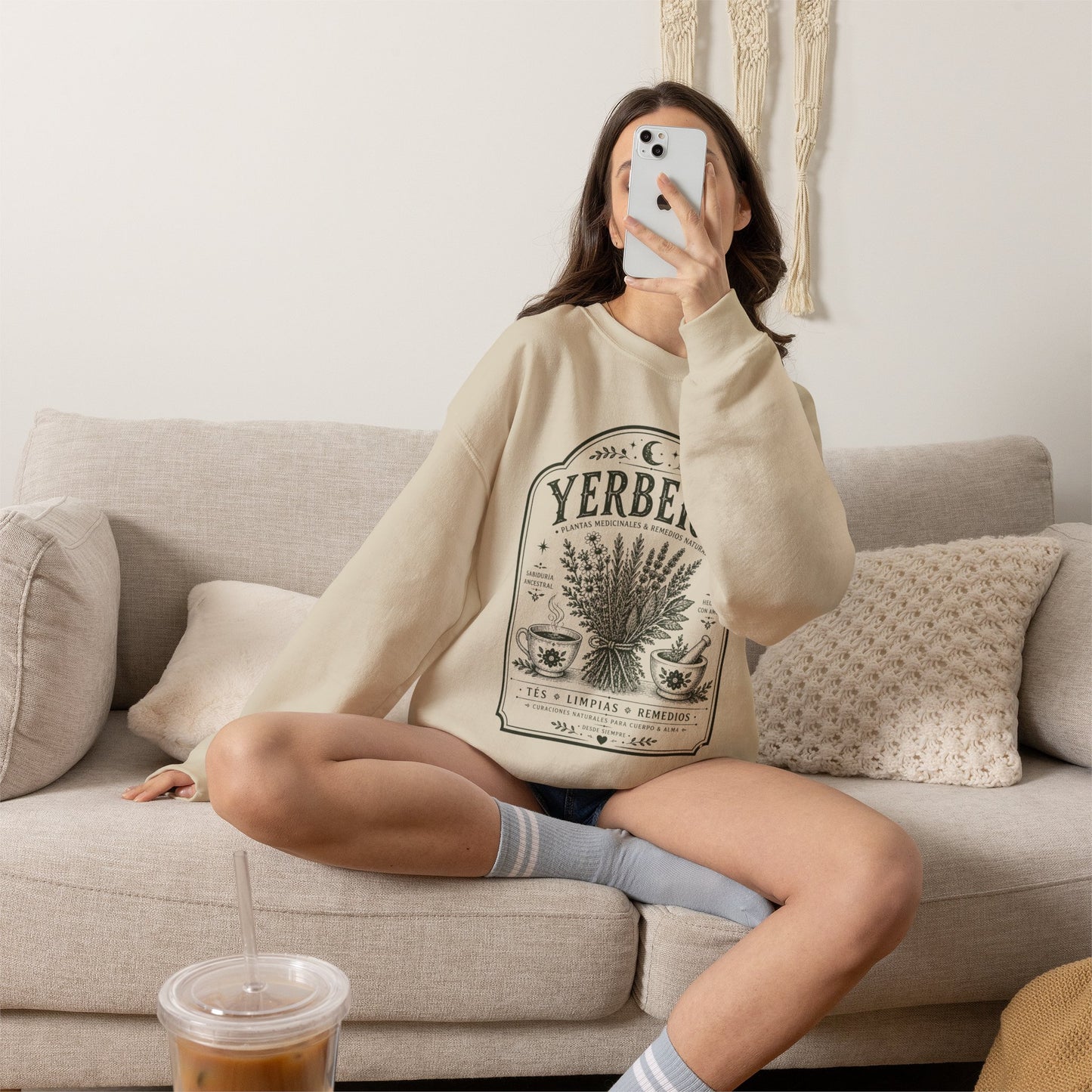 Yerberia Sweatshirt - Latina Curandera Sudadera - Spanish Gift for Her - Regalos para Mujer - Latina Pride Pullover