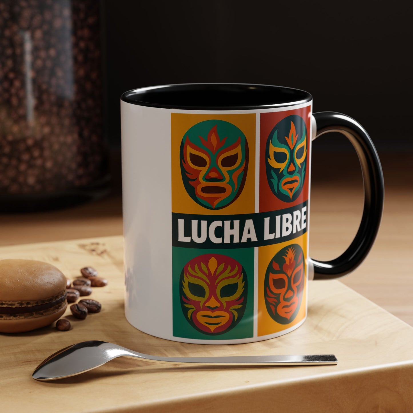 Lucha Libre Coffee Mug — Luchador Mexican Wrestling Cup, Cinco de Mayo Gift, Regalos Para Mama, Latino Pride Drinkware