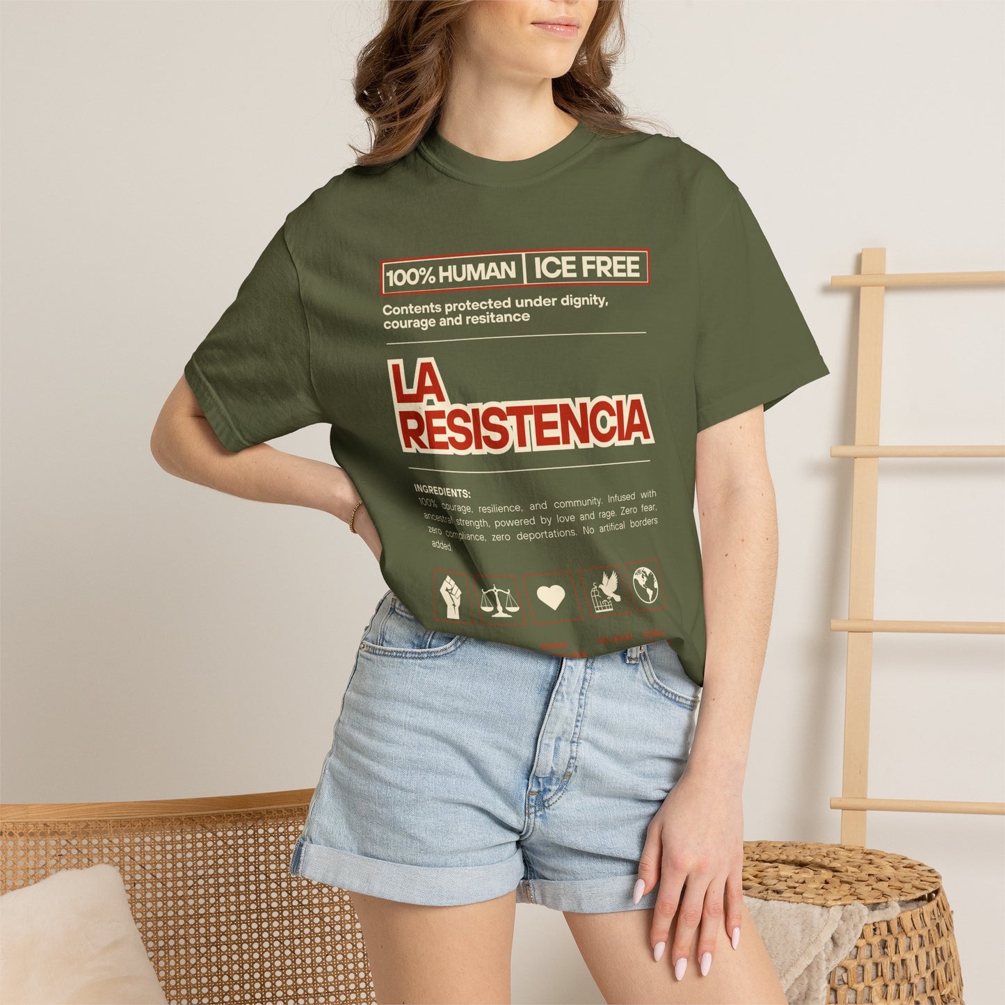 La Resistencia ICE FREE Shirt | Immigrant Shirt Activites Tee |  Political Shirt | Bilingual Shirt