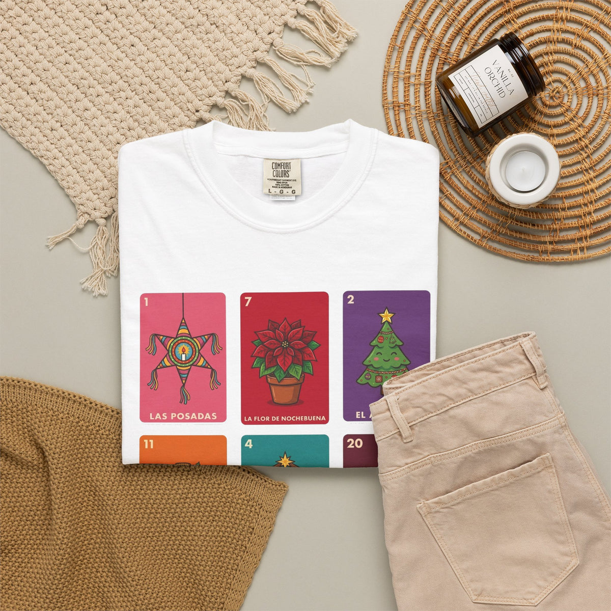 Loteria Navidad Shirt - Mexican Christmas Loteria Tee - Navidad Mexicana Posadas Tamales Ponche - Feliz Navidad Gift