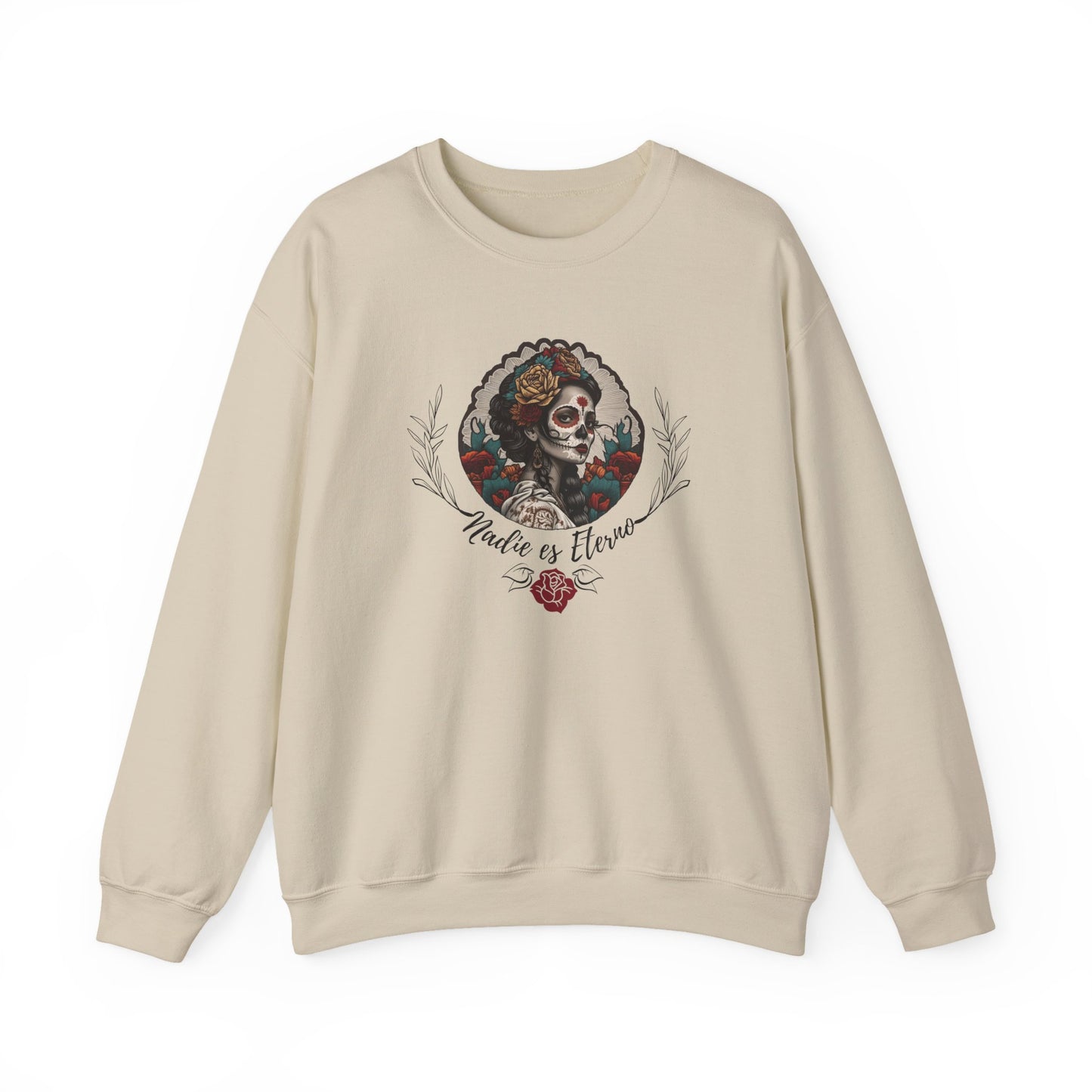 Nadie es eterno La Catrina Sweater Dia De los Muertos Shirt Camiseta para mujer Spanish Tee