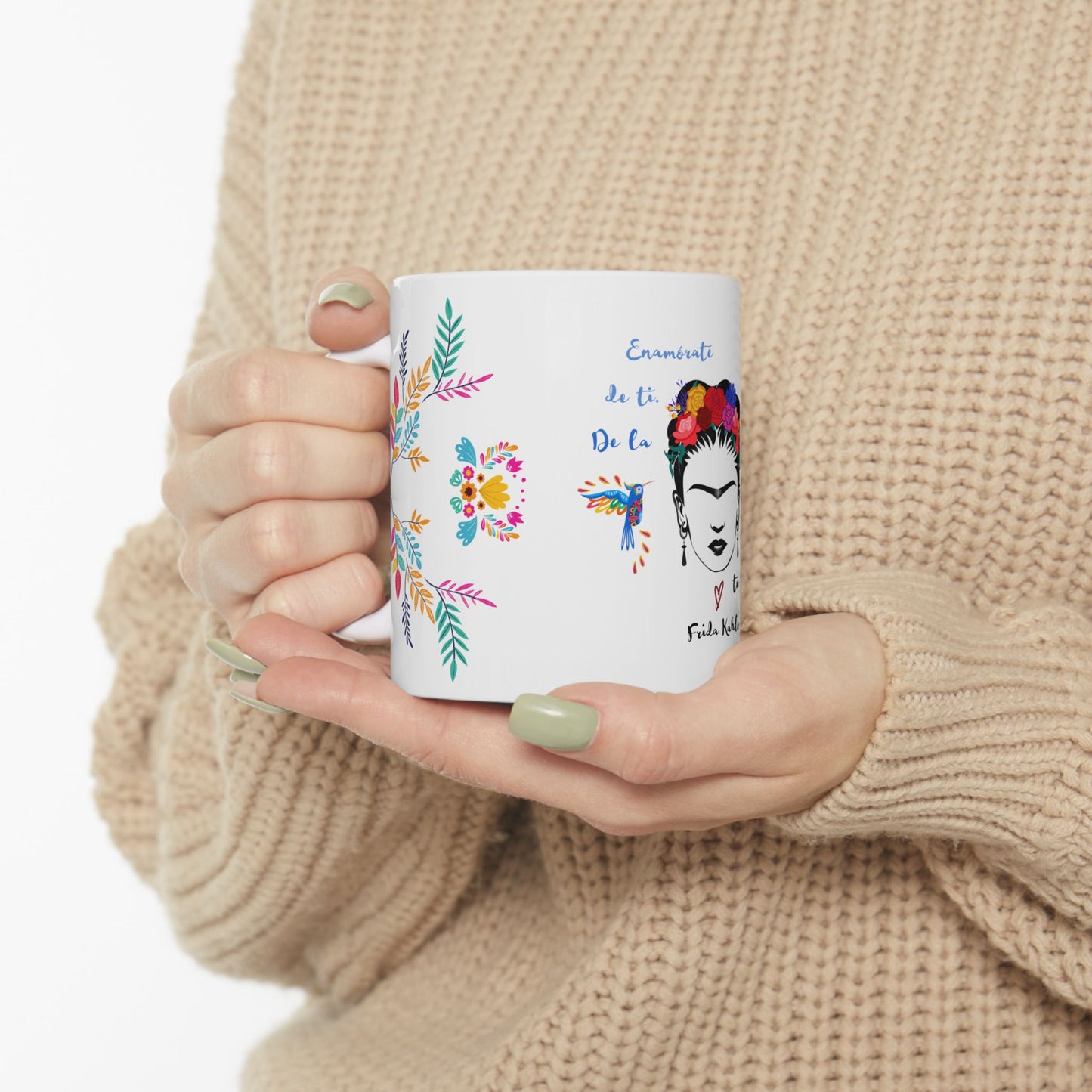 Enamorate en ti Quote Frida Kahlo Mug