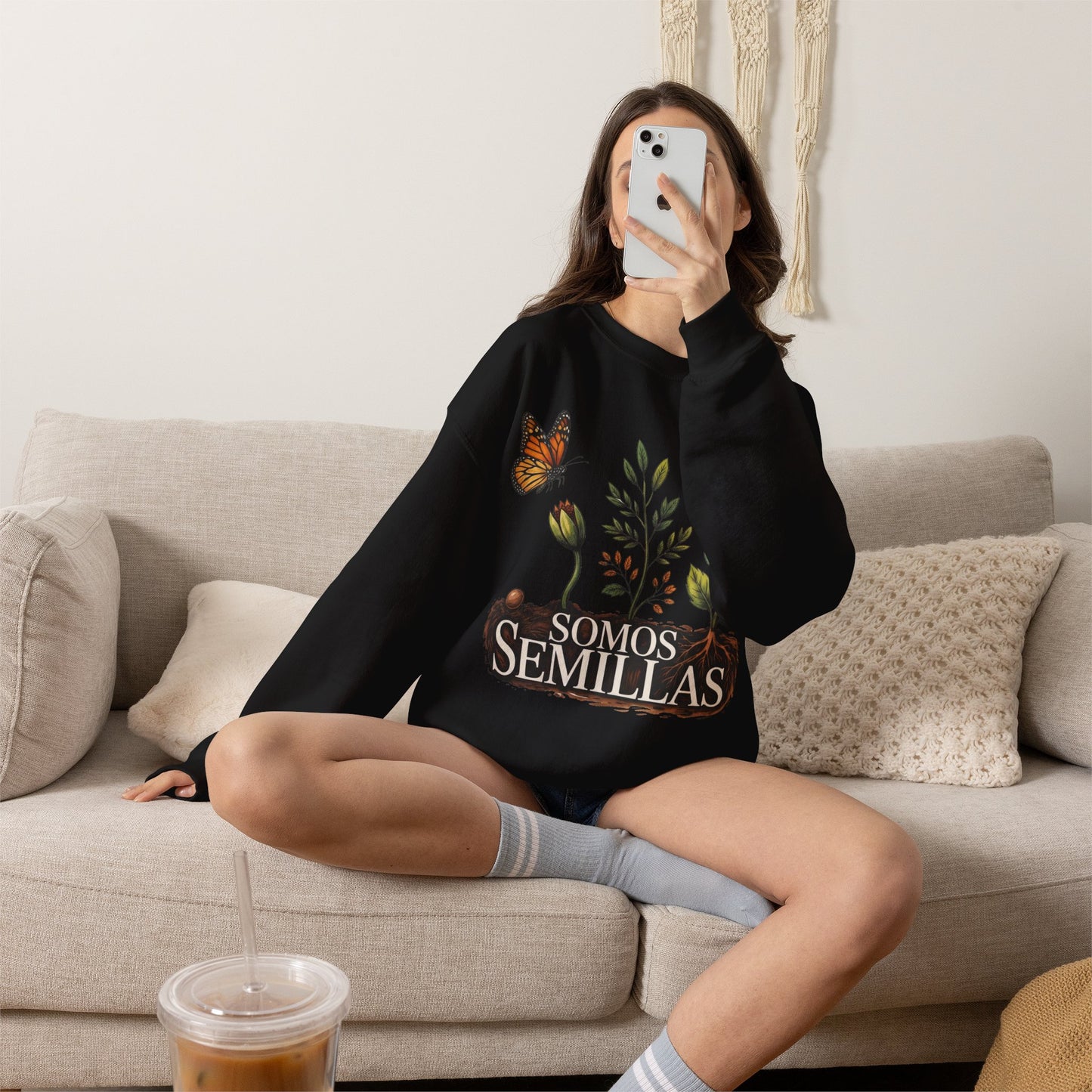 Somos Semillas Sweatshirt - Latino Heritage Pride Wear - Bilingual Apparel Gift for Hispanic Culture Lovers