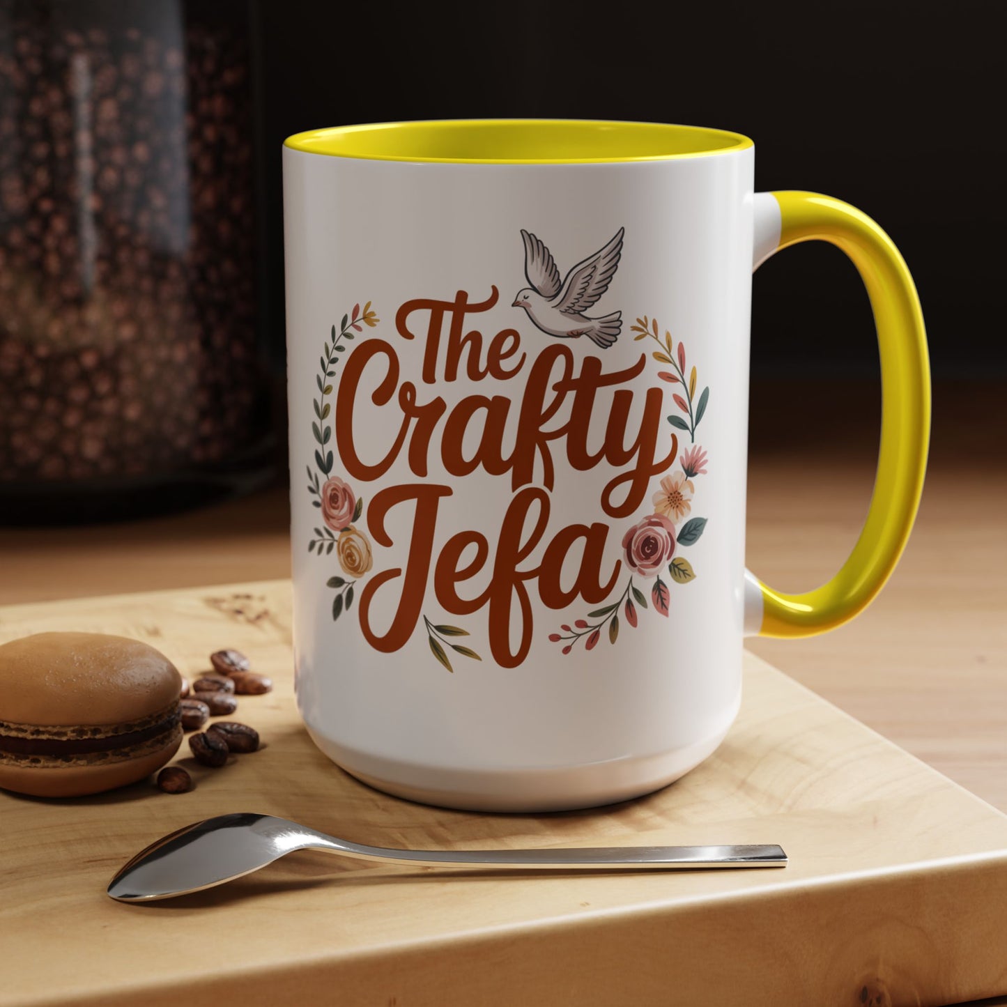 The Crafty Jefa Mug - Latina Boss Babe Coffee Cup Gift for Strong Mujer Fuerte - Hispanic Empowerment Feminist Gift for Her