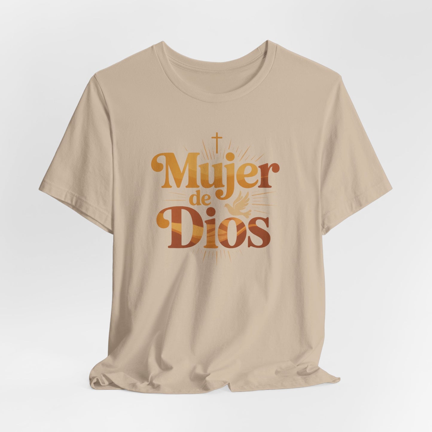 Mujer de Dios T-Shirt - Spanish Faith Tee for Christian Latina Women - Religious Gift Camisa Bendecida