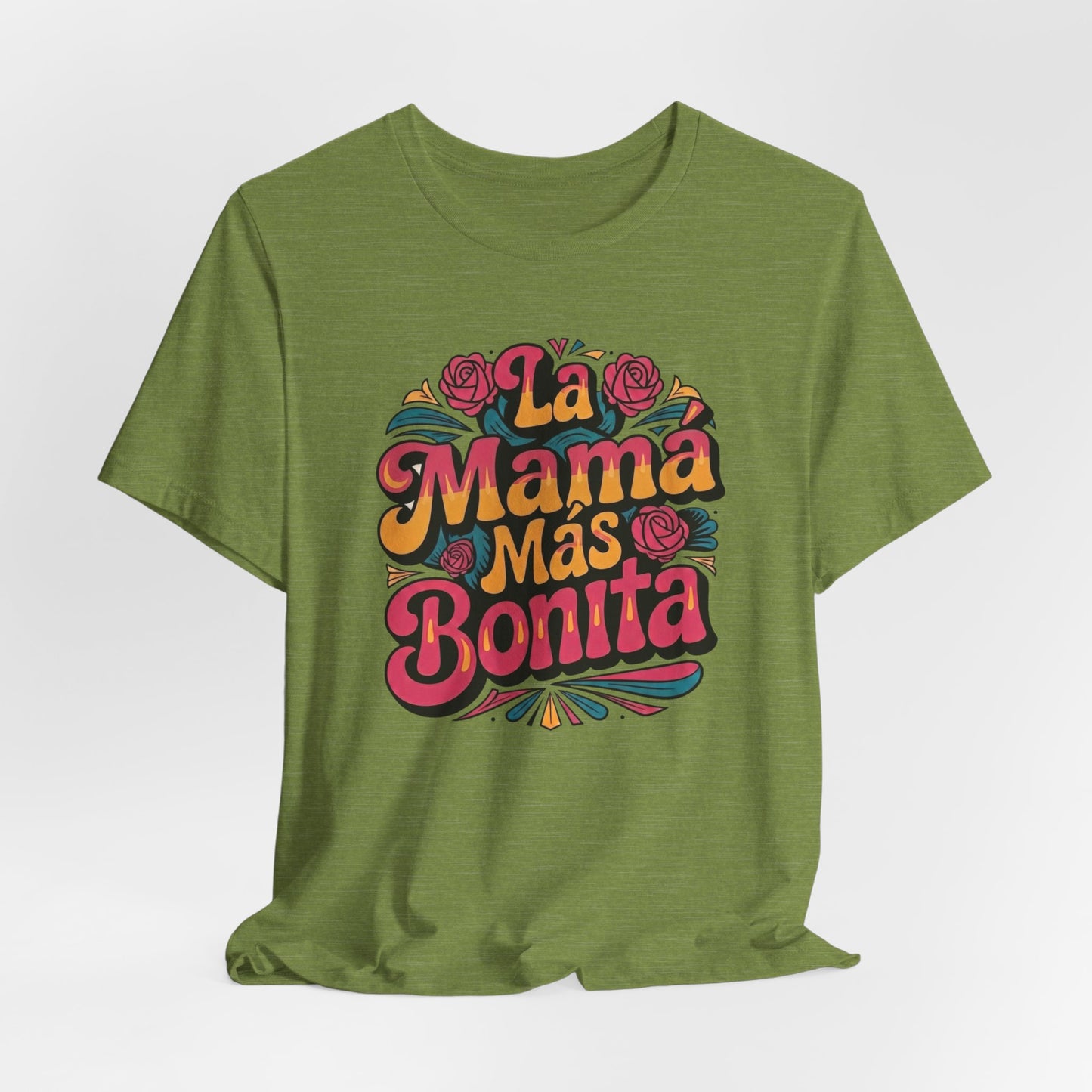 Groovy Art La Mama Mas Bonita Shirt, Mama Gift, Latina Mom Gift, Mom Birthday Gift, Mother's Day