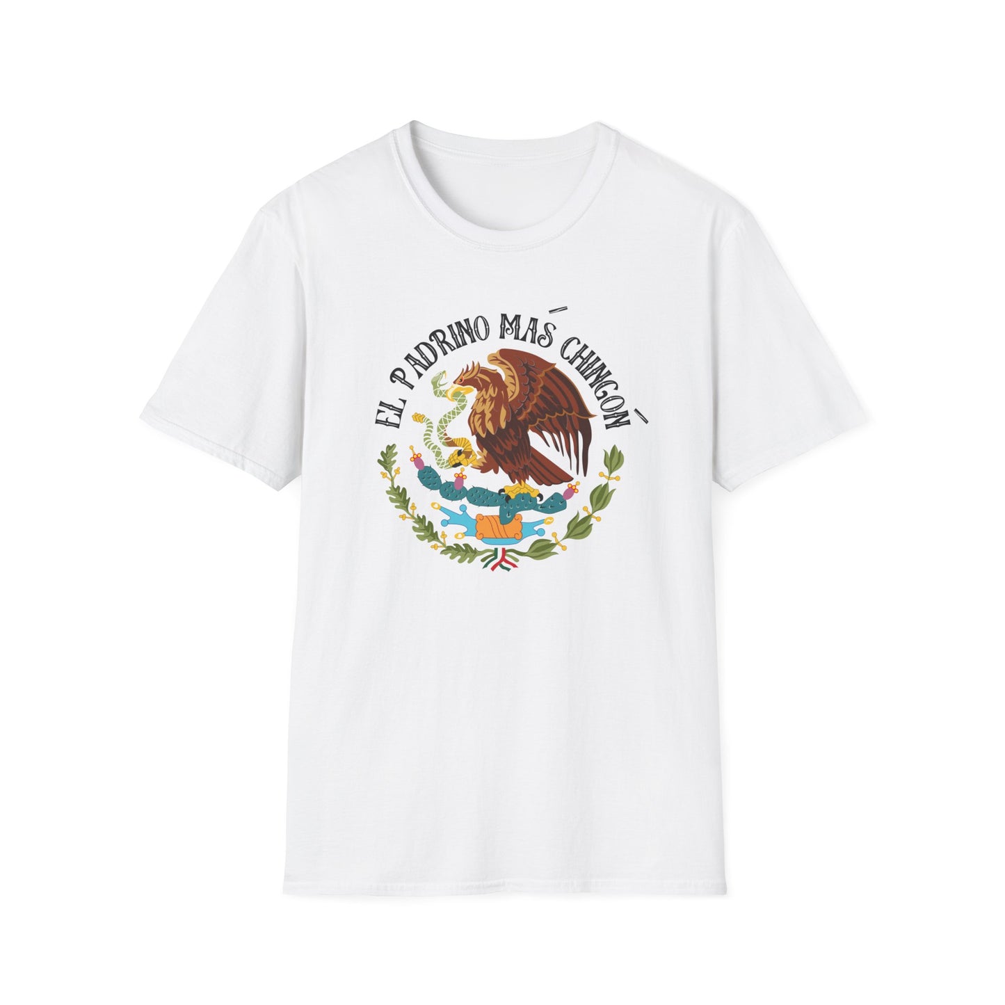 El Padrino Mas Chingon | Mexican Shirt Unisex Softstyle T-Shirt | Padrino Gifts, Camisa Para Hombre Latino