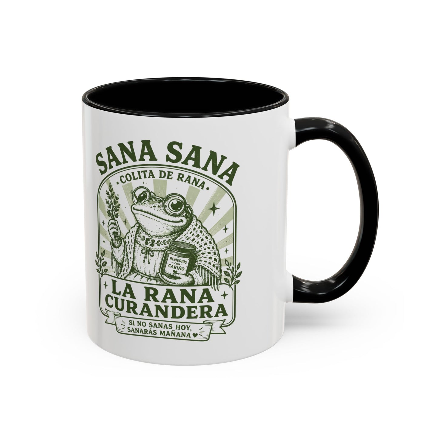 Colita De Rana Mug - Funny Spanish Saying Coffee Cup - Latina Gift Taza Divertida - Bilingual Humor Mug for Her