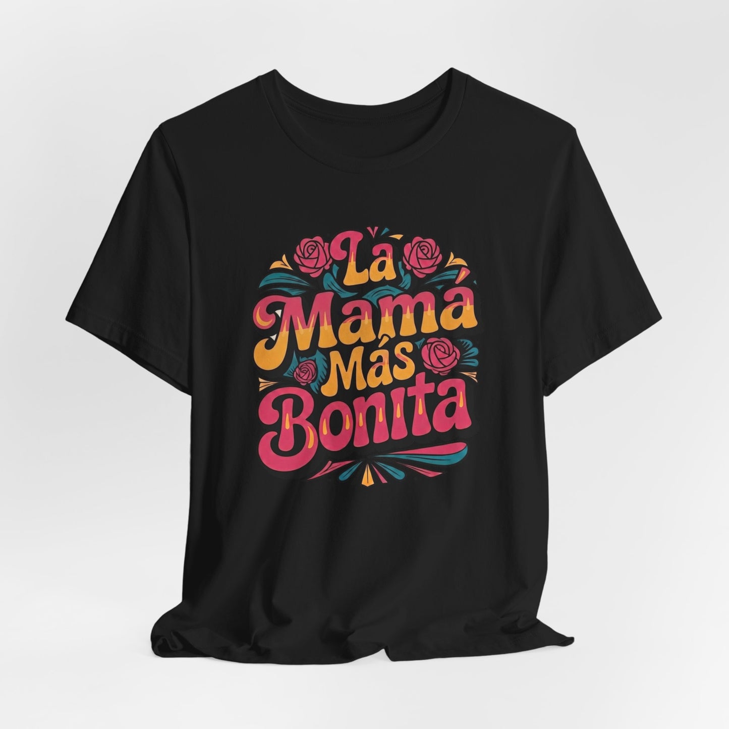 Groovy Art La Mama Mas Bonita Shirt, Mama Gift, Latina Mom Gift, Mom Birthday Gift, Mother's Day
