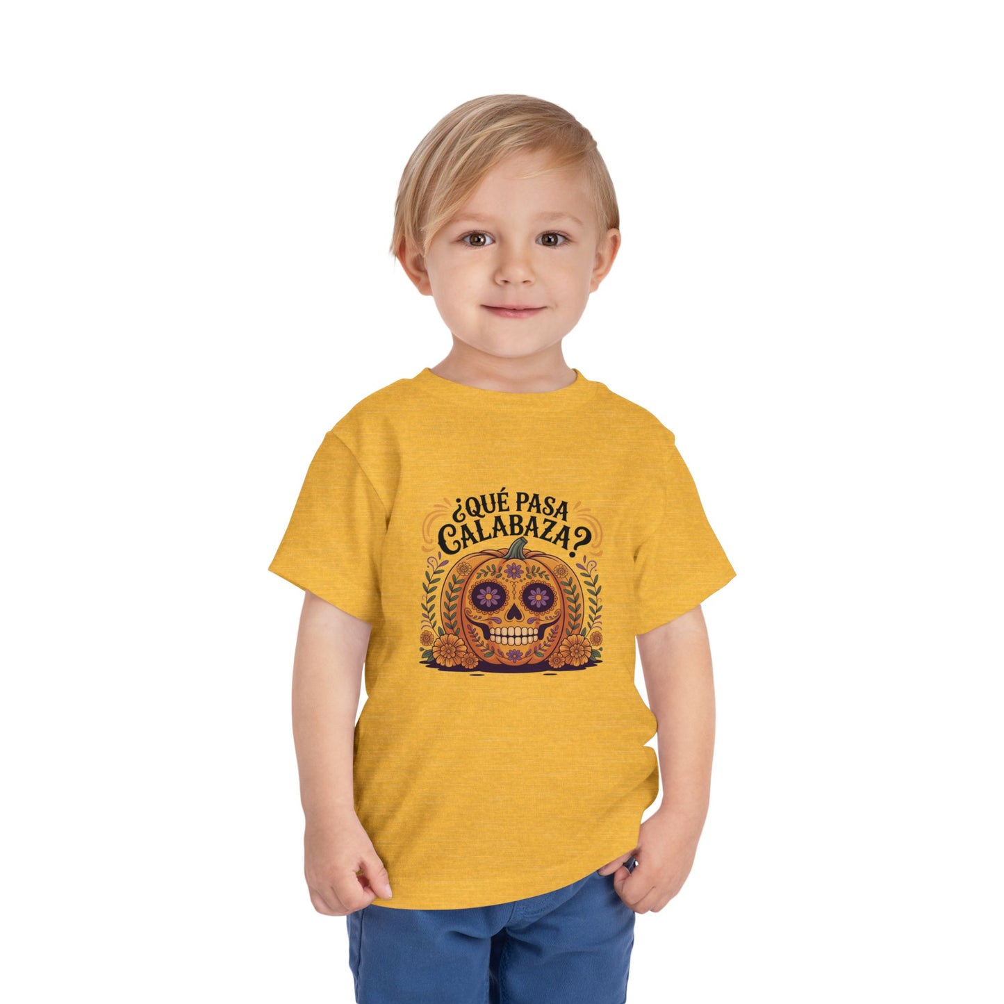Que Pasa Calabaza Toddler T-Shirt - Funny Spanish Phrase Tee - Latino Culture Hispanic Heritage Gift - Bilingual Humor Shirt