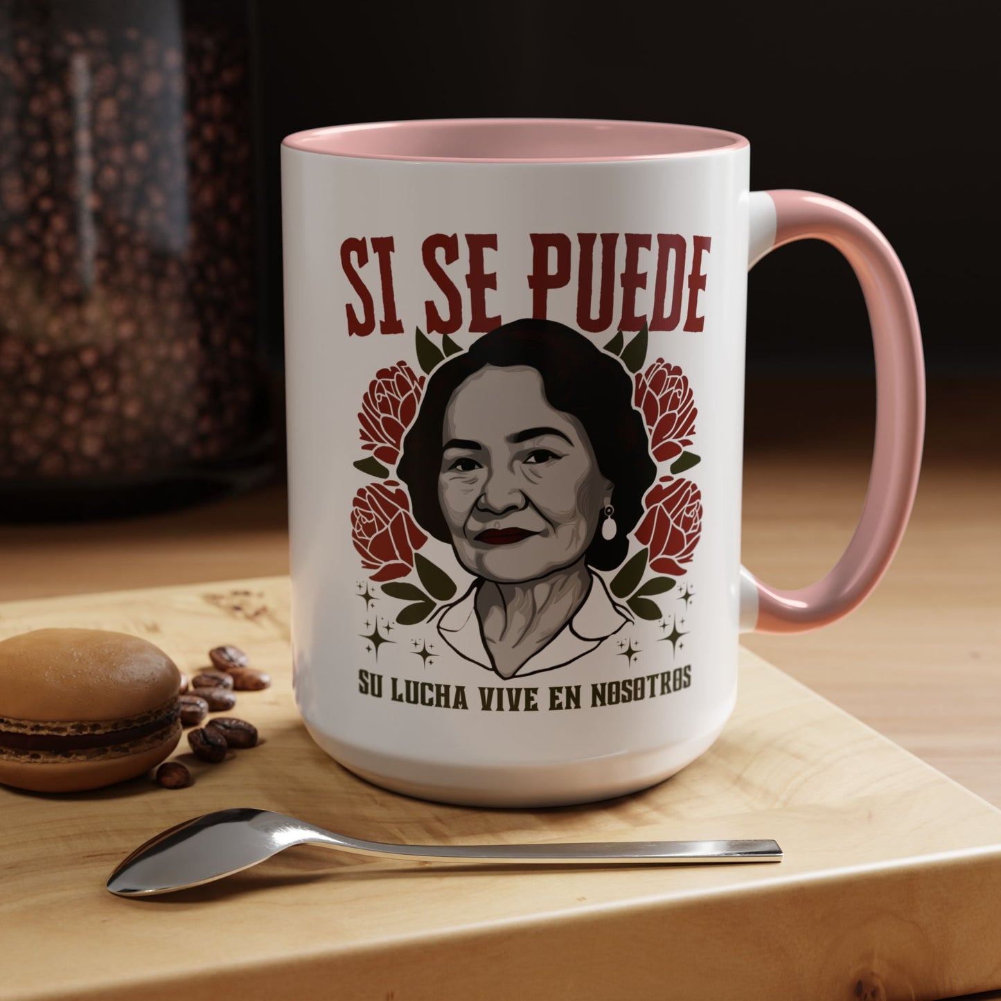 Civil Rights Dolores Huerta Accent Mug | Spanish Empowerment Coffee Mug