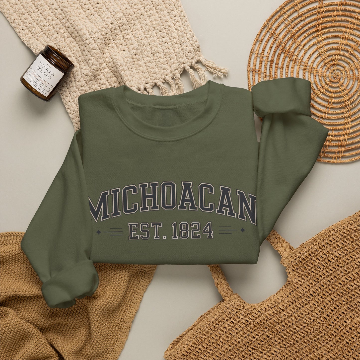 Michoacán Sweatshirt - Mexican State Pride Sudadera - Michoacán Mexico Heritage Gift - Orgullo Mexicano