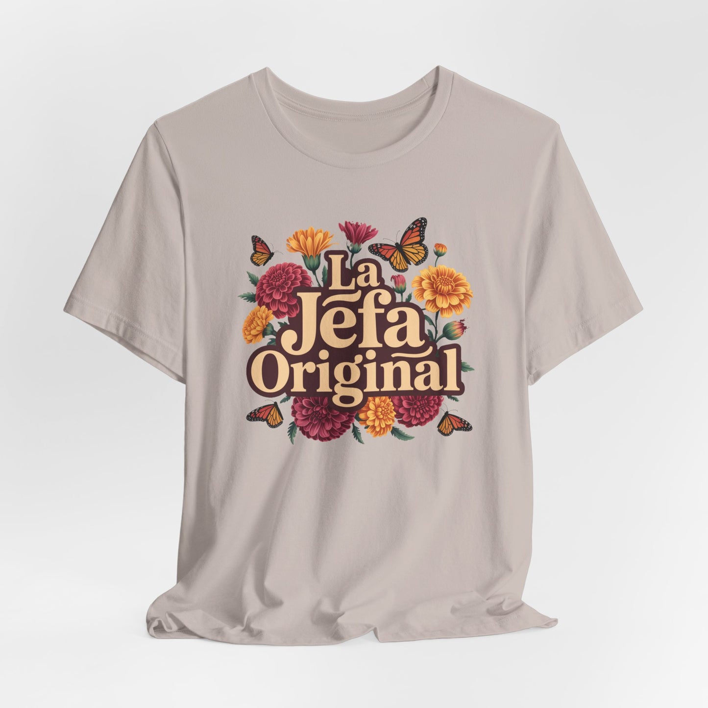 La Jefa Original T-Shirt - Latina Boss Lady Tee - Hispanic Pride Shirt - Bilingual Spanish Slang Gift for Her - Mujer Fuerte Empowerment