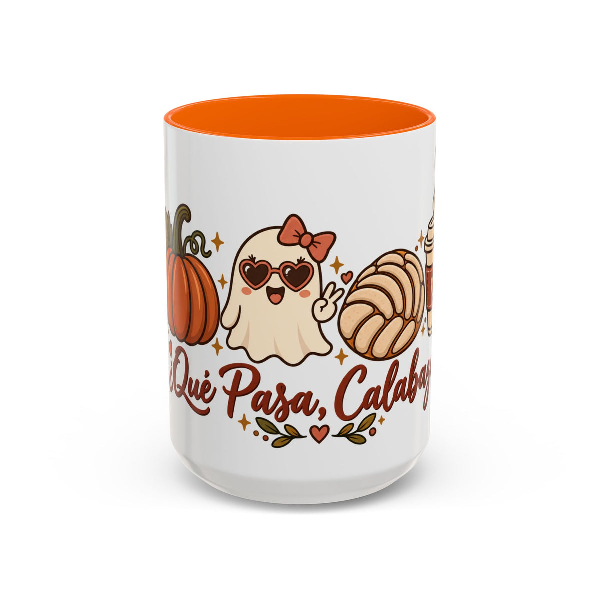 Que Pasa Calabaza Mug - Cute Fall Ghost Coffee Mug - Spanish Halloween Pumpkin Gift