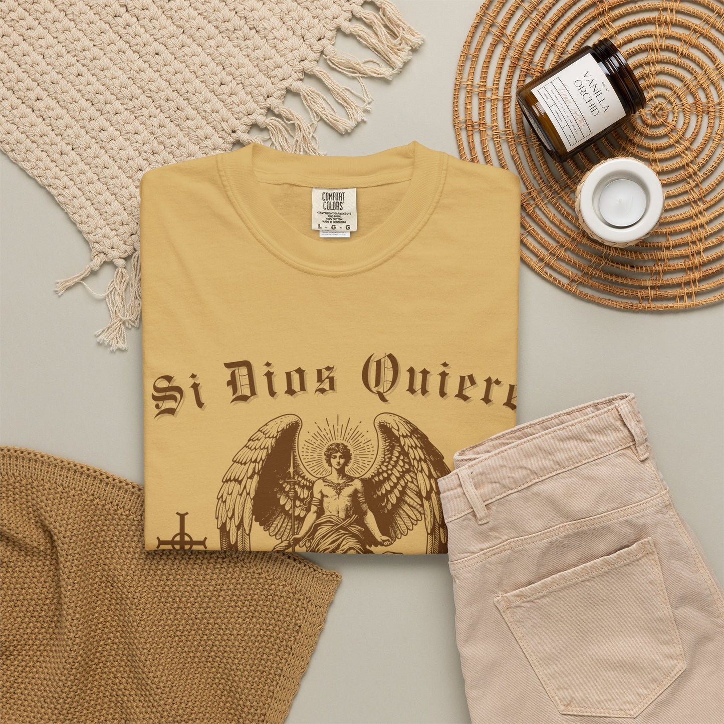 Si Dios Quiere Shirt |  Chicano Streetwear Tee | Latino Graphic Tee | Camisa Cristiana | Comfort Colors T Shirt