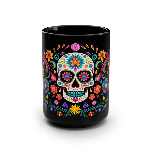 Dia de Los Muertos Mug Sugar Skull Calavera Mexican Gift Day of the Dead Decor Skull Coffee Mug Latina Gift Dia de Muertos Halloween Mug