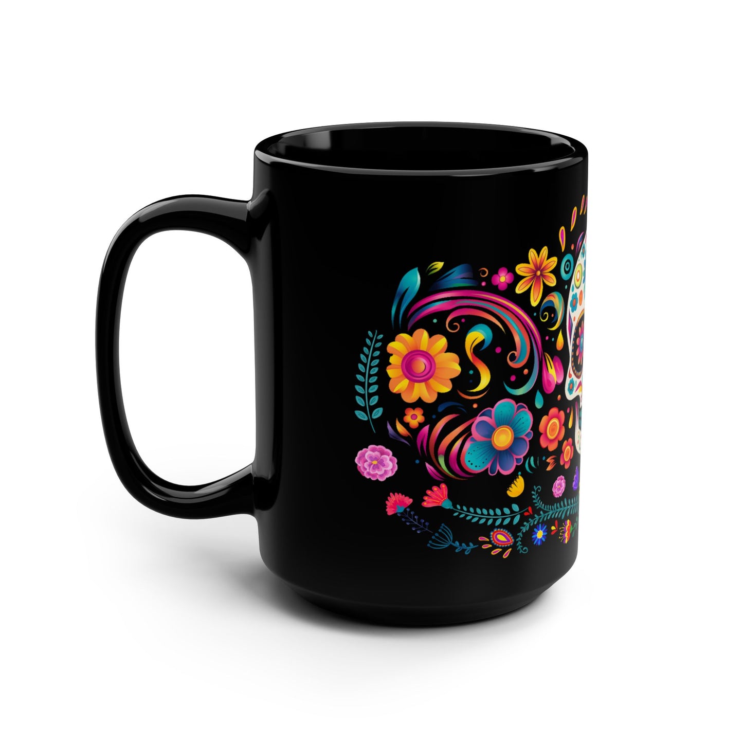 Dia de Los Muertos Mug Sugar Skull Calavera Mexican Gift Day of the Dead Decor Skull Coffee Mug Latina Gift Dia de Muertos Halloween Mug (view 3 of 7)