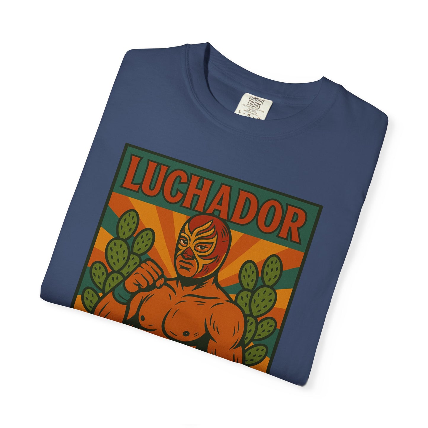 Luchador Nopales T-Shirt, Mexican Wrestling Tee, Lucha Libre Plant Shirt, Unisex Top, Cinco de Mayo Gift, Festival Apparel
