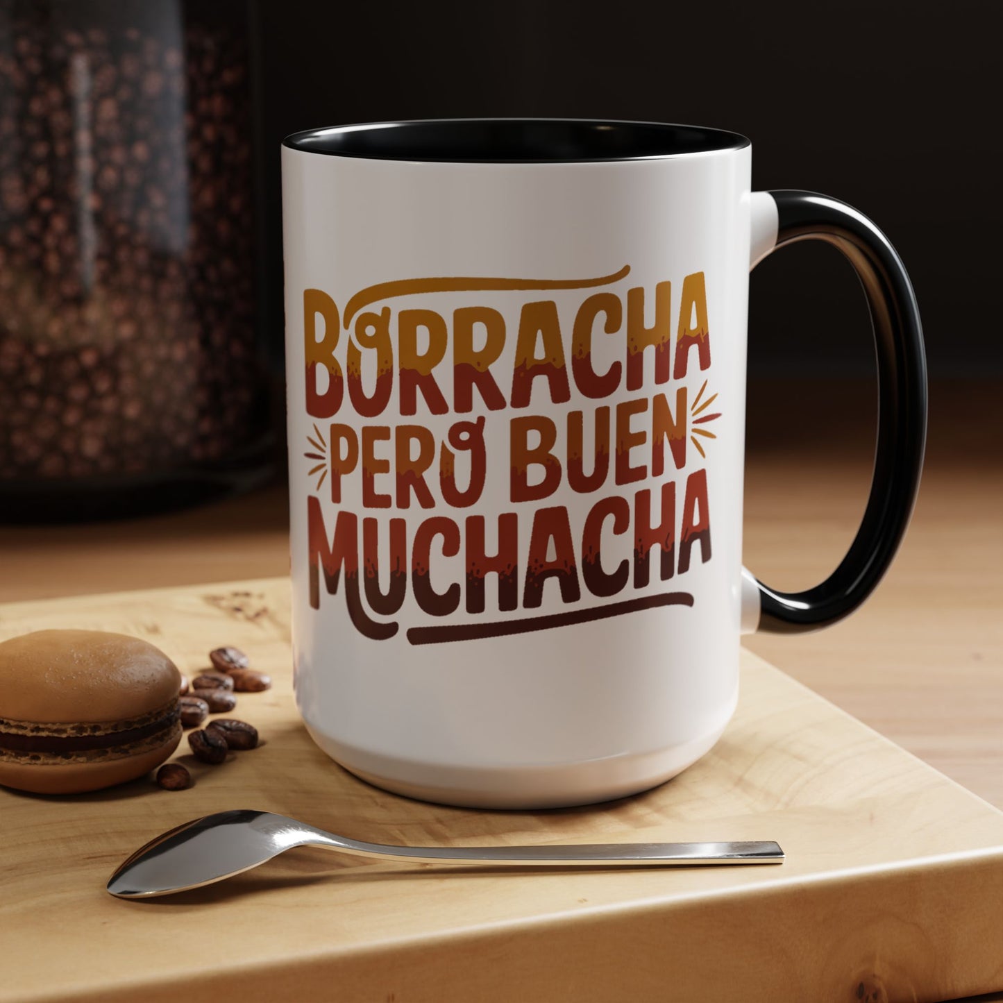 Borracha Mug - Funny Spanish Coffee Cup - Latino Heritage Gift - Latina Humor Bestie Present