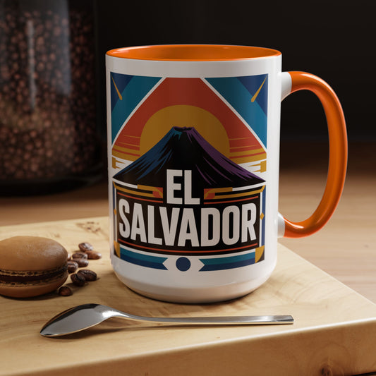 El Salvador Mug — Salvadoran Pride Coffee Cup, Pulgarcito Gift for Guanaco, Central American Hispanic Heritage