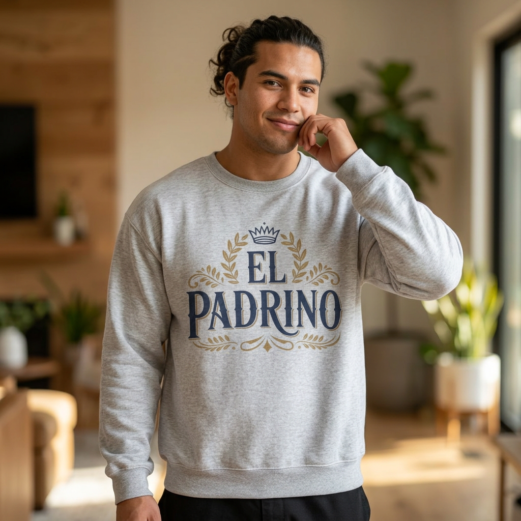 El Padrino Sweatshirt - Latino Godfather Gift - Hispanic Family Shirt - Padrino Regalo - Spanish Family Apparel