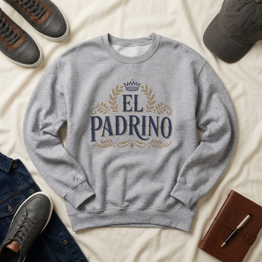 El Padrino Sweatshirt - Latino Godfather Gift - Hispanic Family Shirt - Padrino Regalo - Spanish Family Apparel