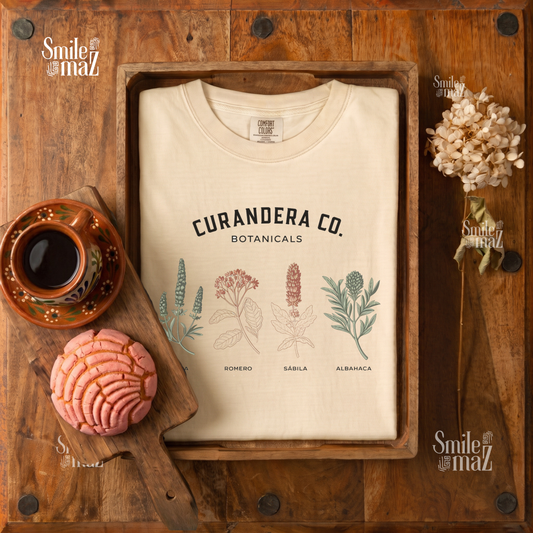 Curandera Co. Botanicals Tee - Latina Healing Herbs Shirt - Curandera Gift