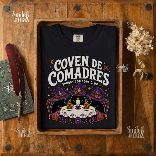 Coven de Comadres Tee - Funny Latina Halloween Shirt - Comadres Bruja Gift