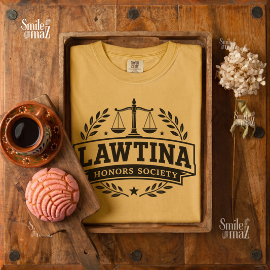 Lawtina Honors Society Tee - Latina Lawyer Shirt - Abogada Law School Gift