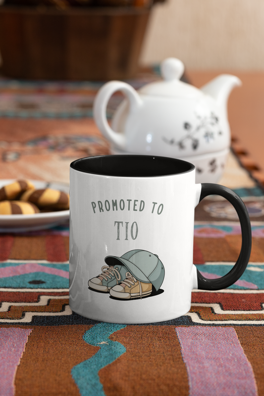 Promoted to Tío Mug - Pregnancy Announcement Gift - New Uncle Baby Reveal Mug
