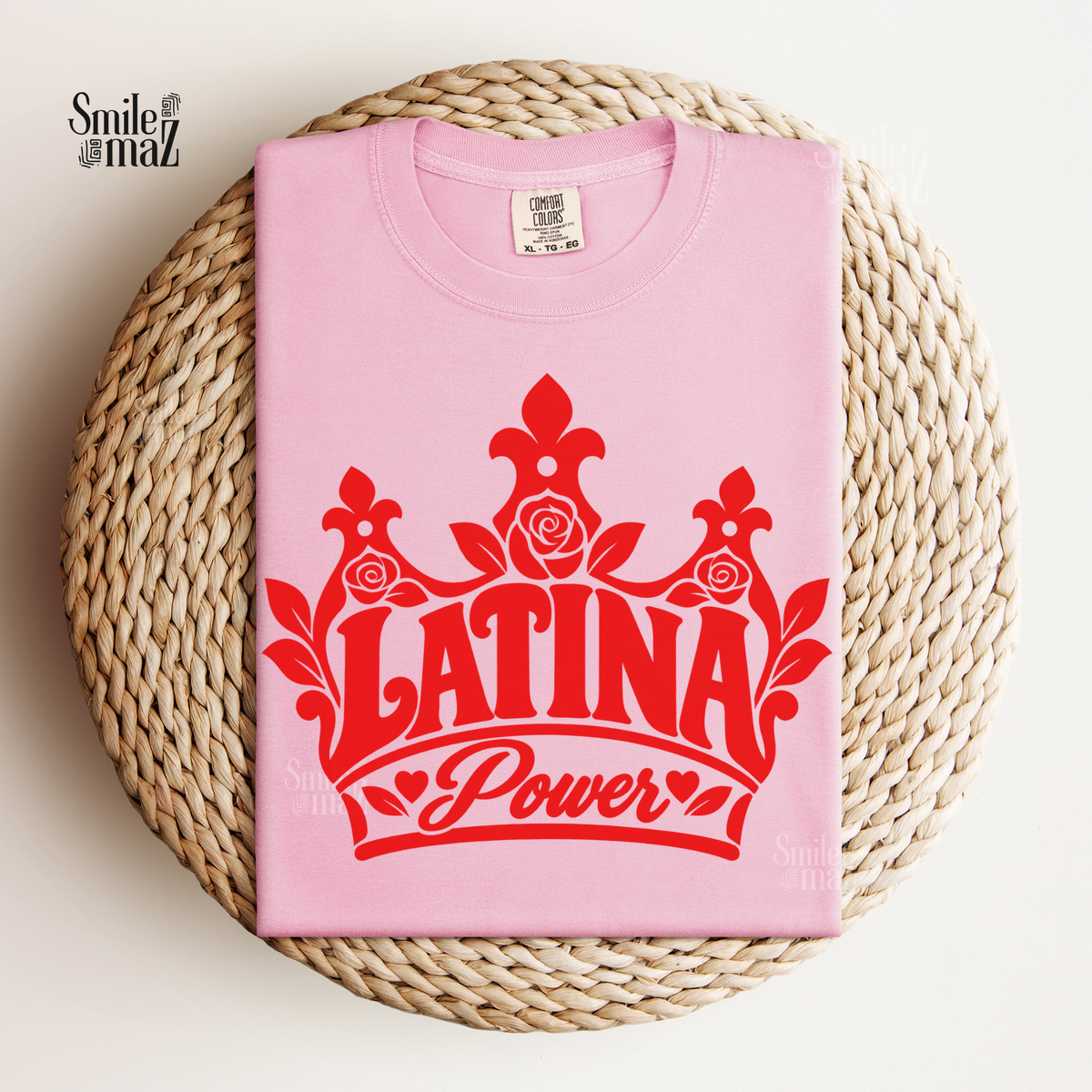 Latina Power Crown Shirt - Mexican Latina Pride T-Shirt - Latina Gift Tee - Reina Corona Spanish Women Shirt